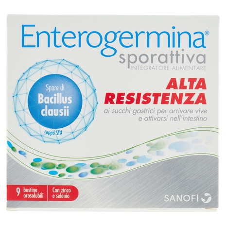 Enterogermina Integratore Alimentare Bustine, 18 g, 9 Pezzi